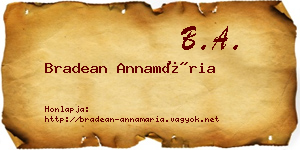Bradean Annamária névjegykártya